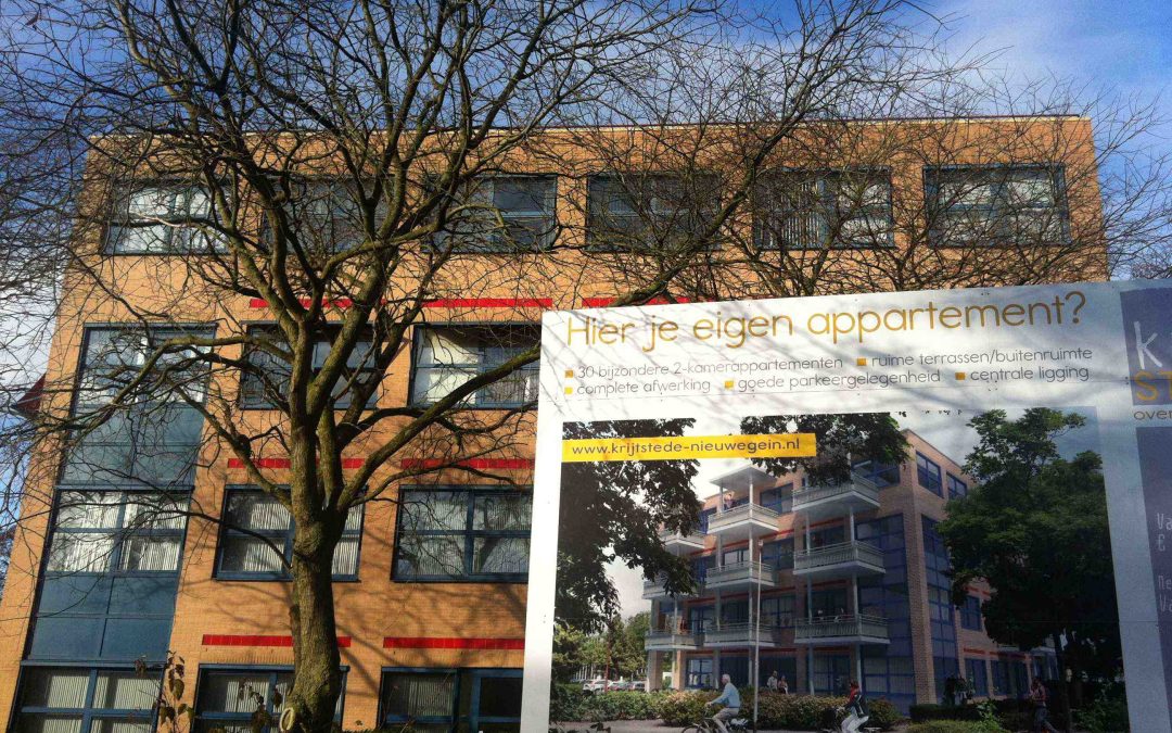 Krijtwal 41 in transformatie naar tweekamerappartementen